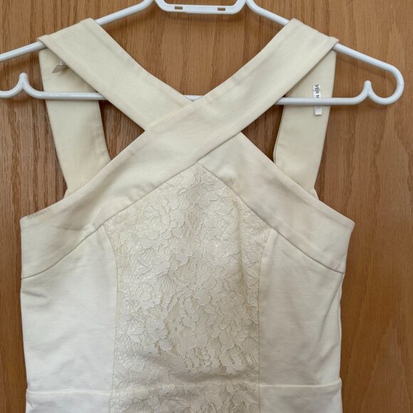 NWOT EVER NEW Melbourne Cross-Neck Bandage Mini Dress with Lace Detailing - Picture 7 of 15